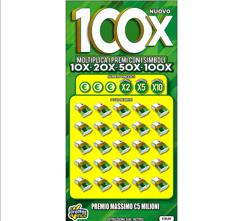 Gratta e Vinci Nuovo 100X | AGIMEG Gratta e Vinci Nuovo 100X