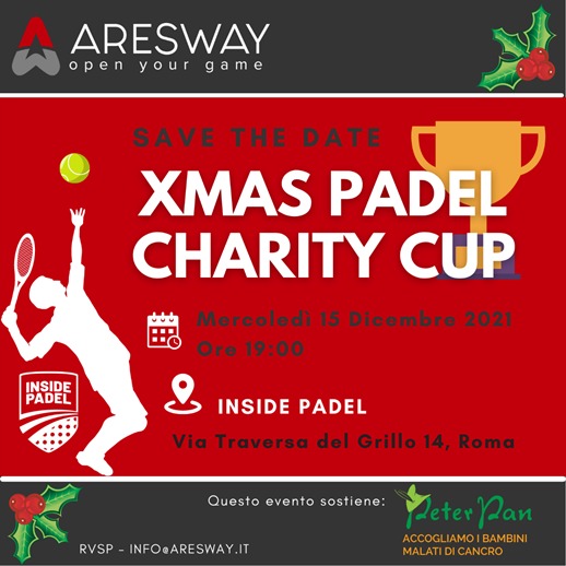 Aresway, “Xmas Padel Charity Cup”: a vincere è la solidarietà