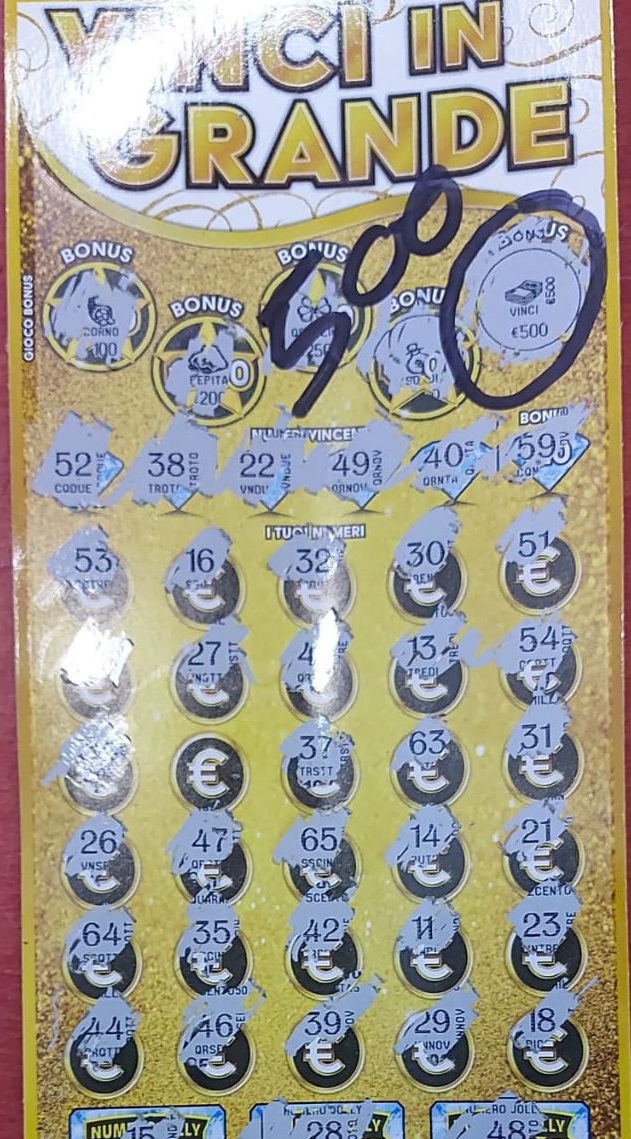 Vincita Gratta e Vinci 13_07_23 | AGIMEG