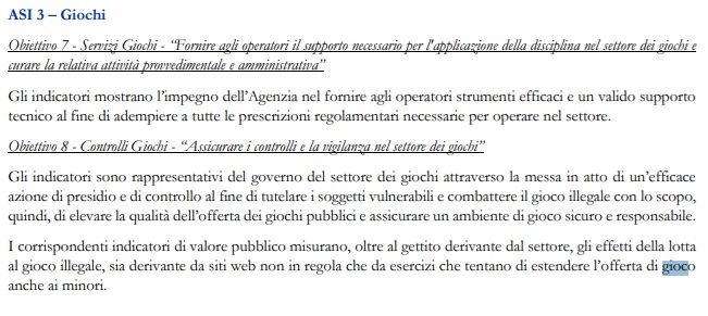 Obiettivi ADM Giochi