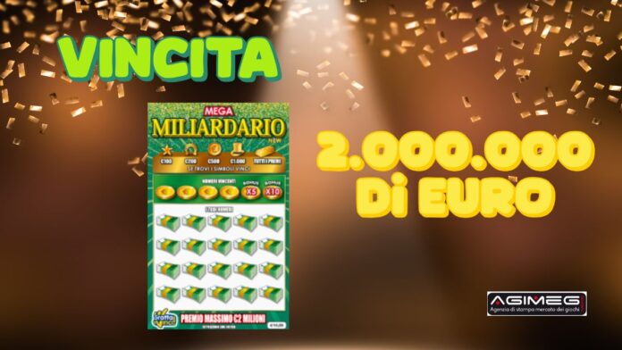 Gratta e Vinci vincita 2 milioni di euro Mega Miliardario New Gratta e Vinci vincita 2 milioni di euro Mega Miliardario New